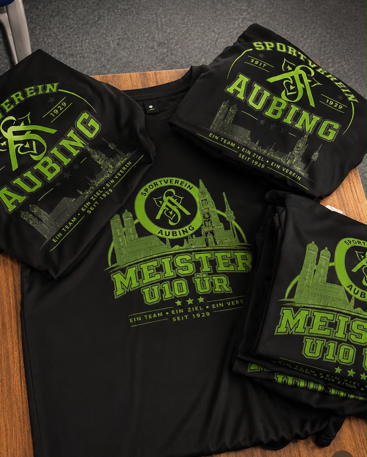 Von MTD bedruckte Textilien für SV Aubing, Verein aus dem Raum München